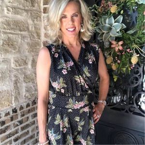 Cabi Floral Romper size large NWOT